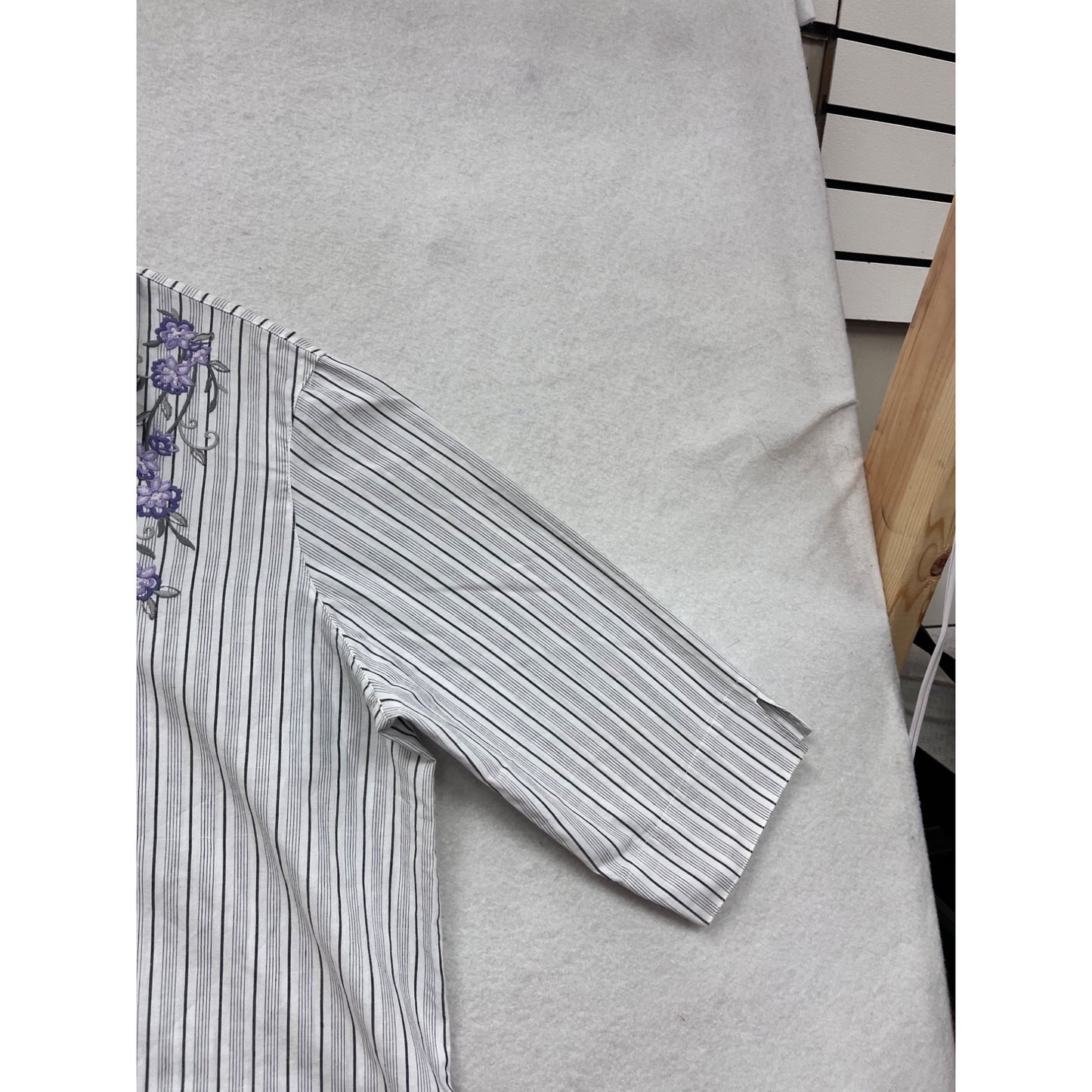 Alfred Dunner Petite Striped Button-Up Shirt #8856