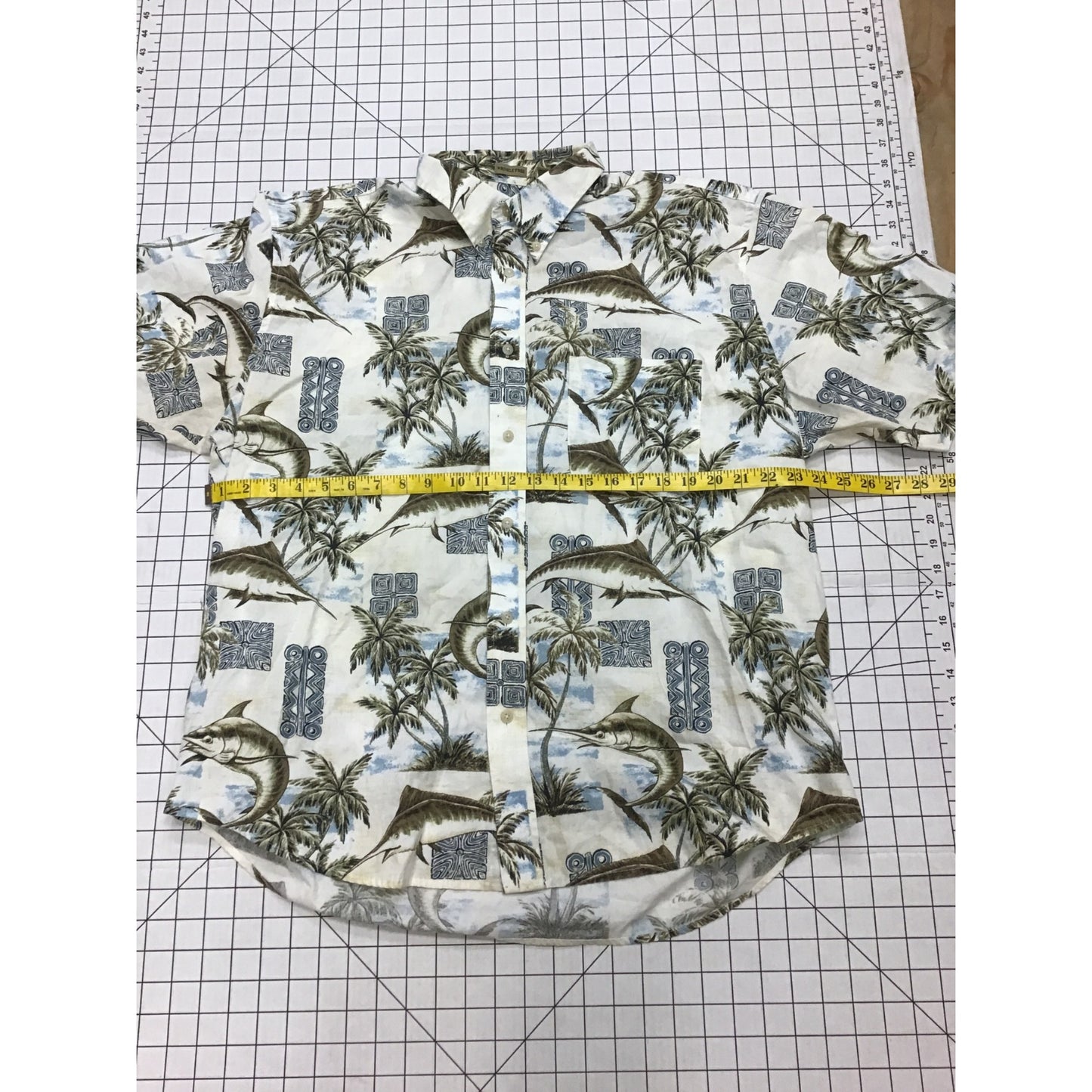 Mens Unique Fish Print ButtonUp