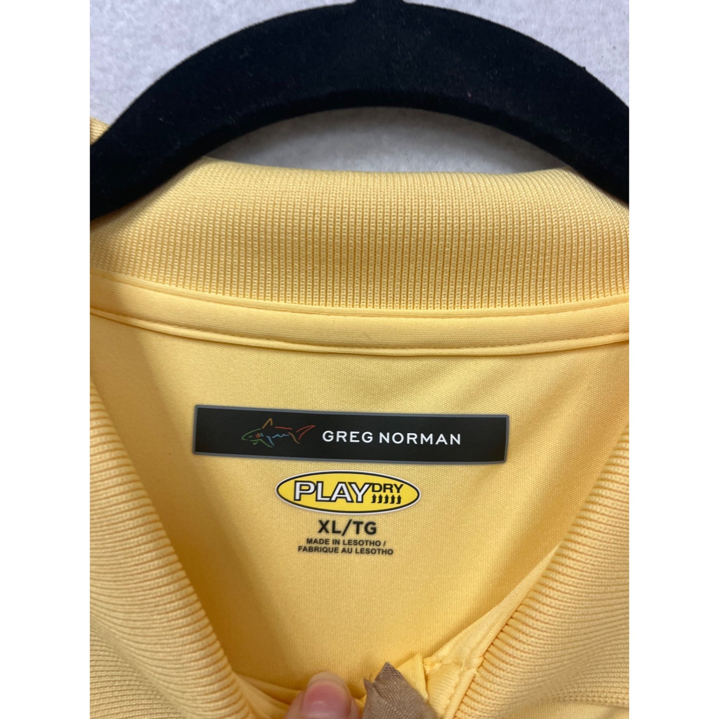 Greg Norman Yellow Polo Shirt XL Play Dry #109A