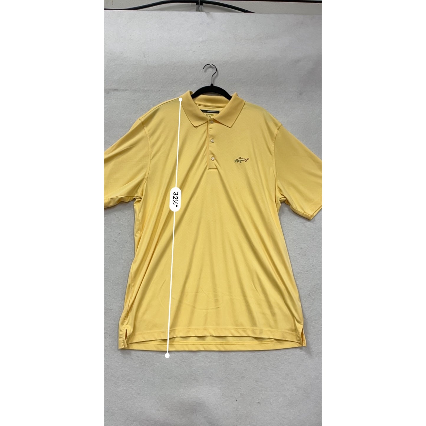 Greg Norman Yellow Polo Shirt XL Play Dry #109A