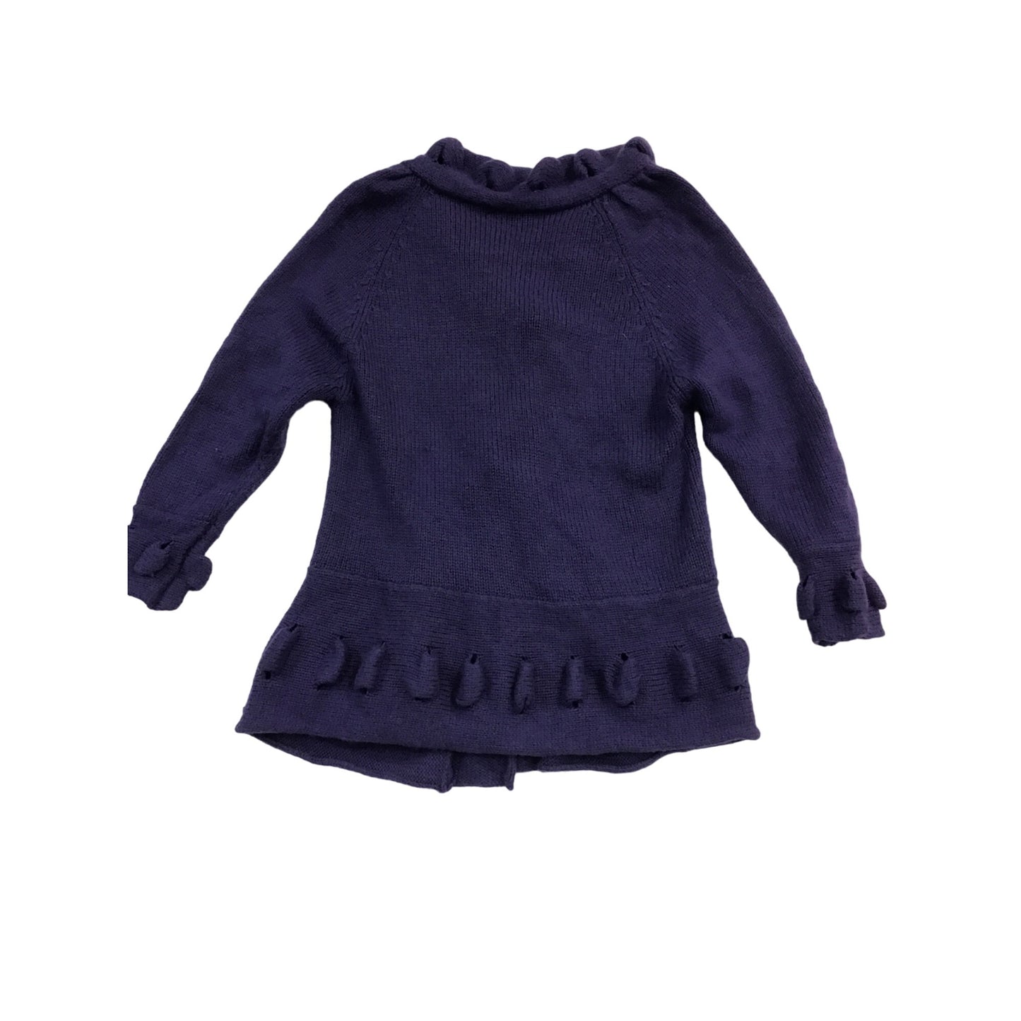 Vintage Come N See Purple Knit Cardigan Sweater With Decorative Accents #211
