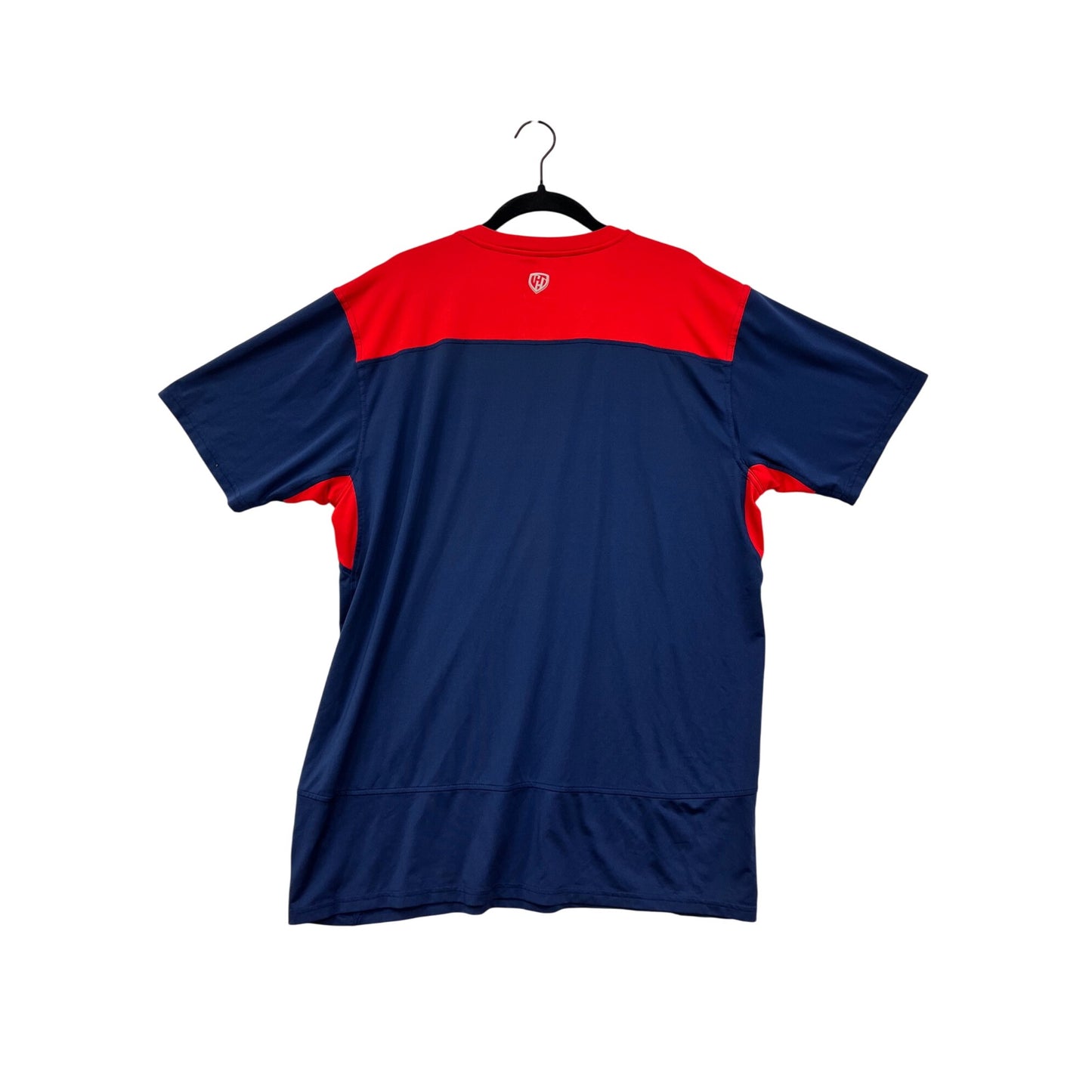 New England Patriots Hands High Navy & Red Short Sleeve Shirt XL #8756