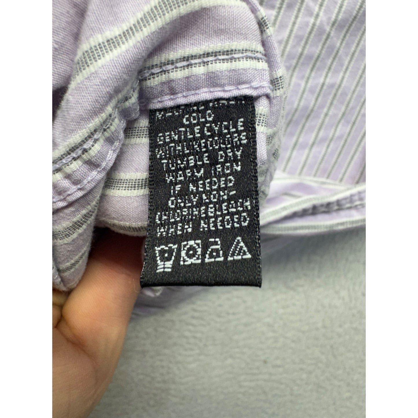 Michael Brandon Lavender Stripe Button-Up Shirt #7881