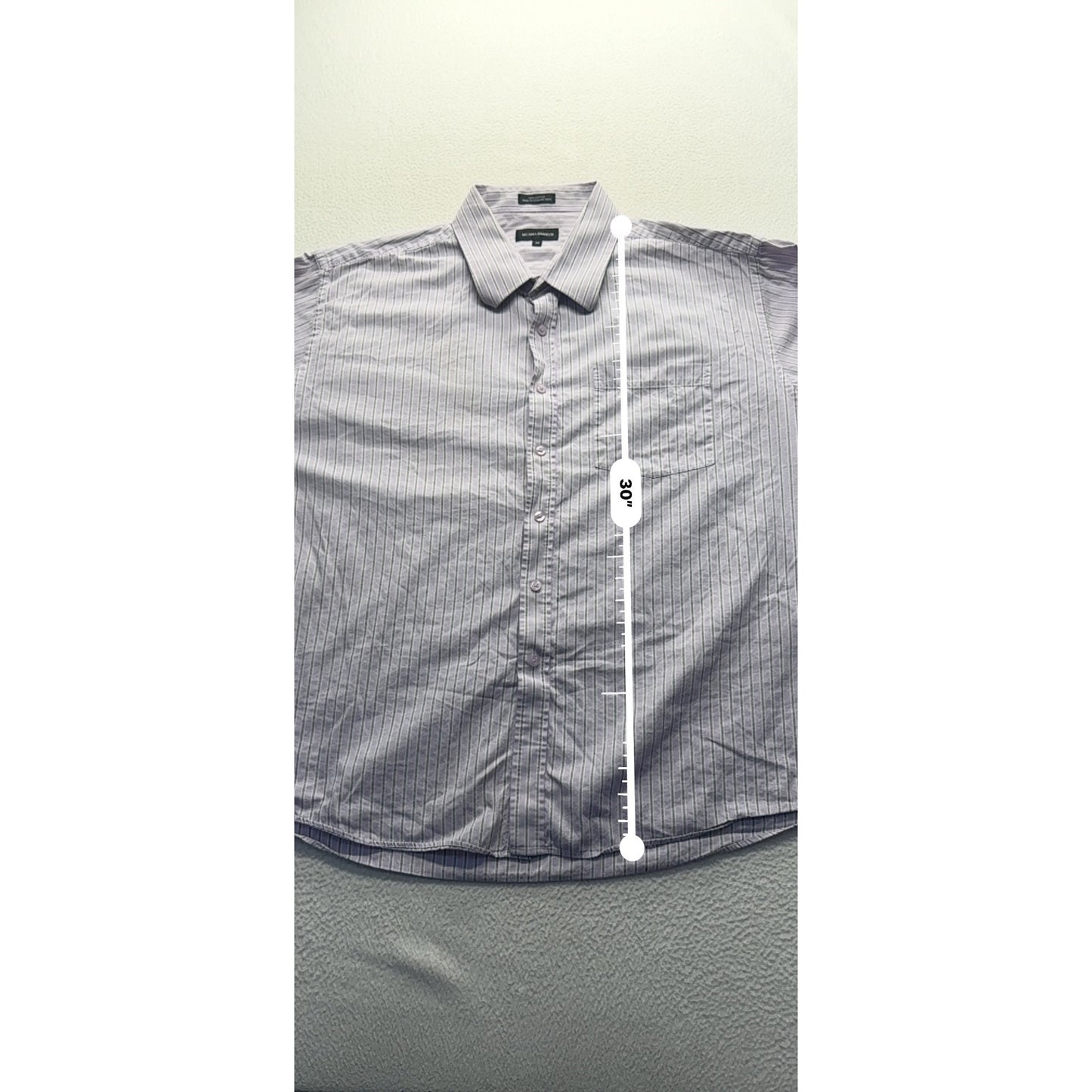 Michael Brandon Lavender Stripe Button-Up Shirt #7881