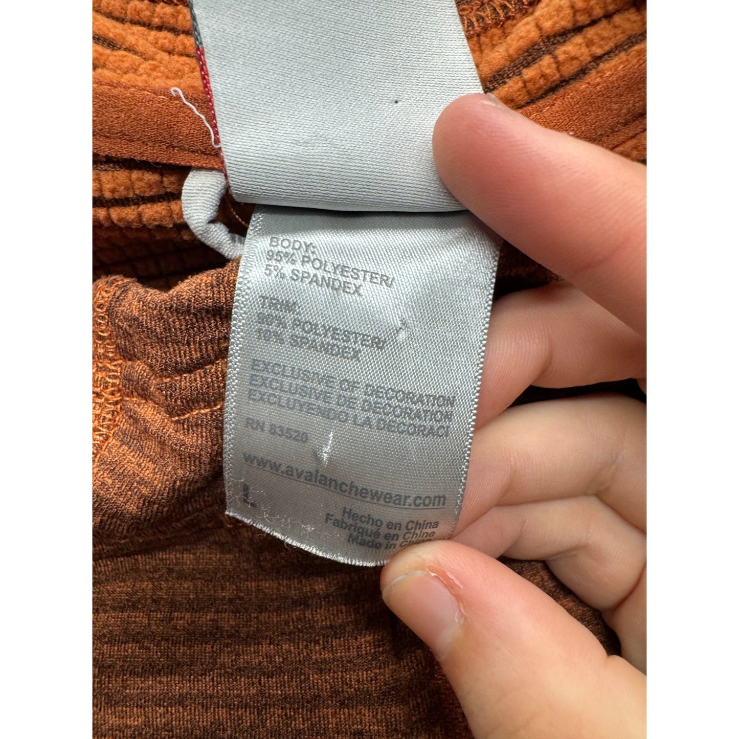 Avalanche Outdoor Supply Co. Orange Quarter-Zip Pullover - Size L #9290