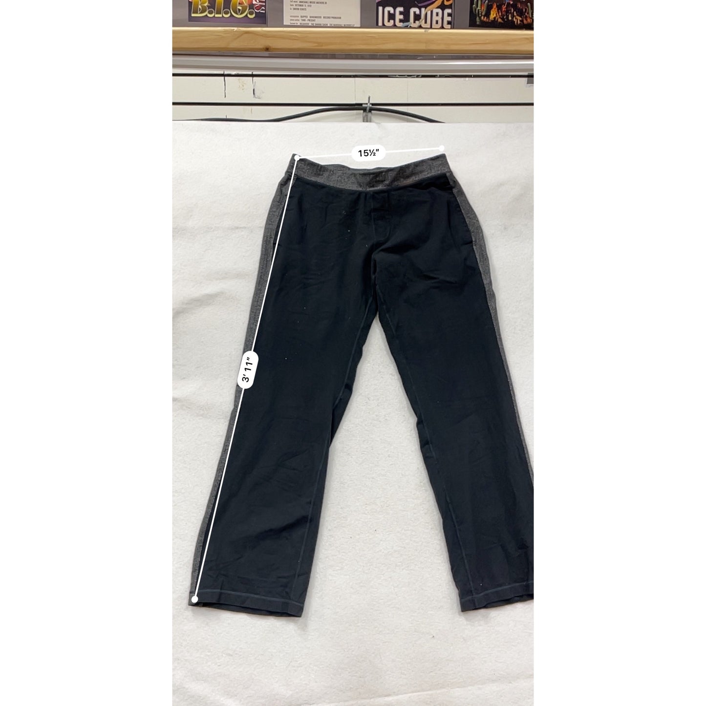 Lululemon Athletica Womens Black & Gray XXL Reg Stretch Pants #8905