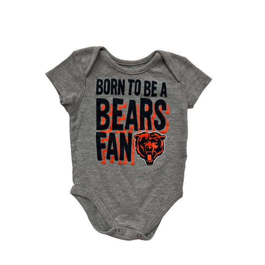 Born To Be A Bears Fan Baby Bodysuit 6/9M #6545