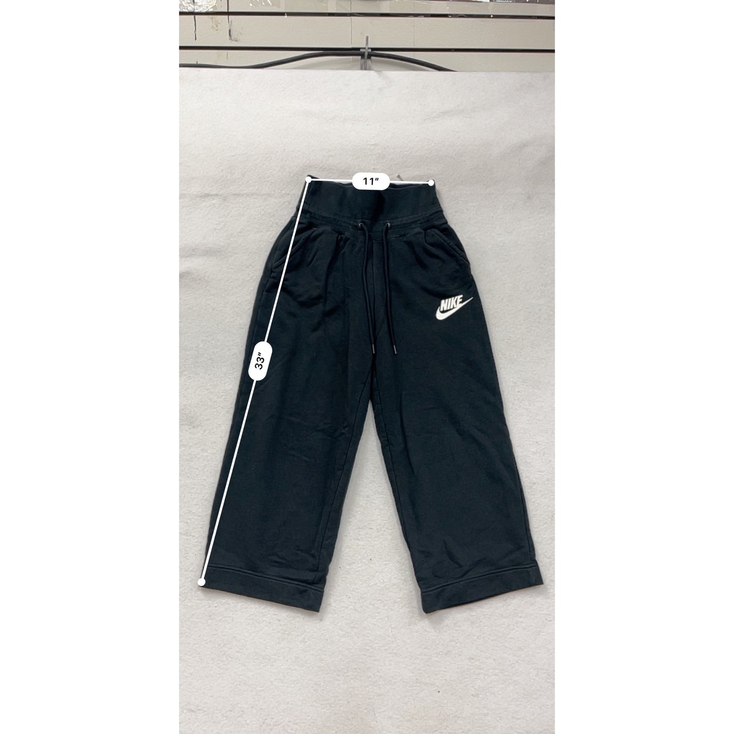 Nike Womens Black Wide-Leg Sweatpants S #8909