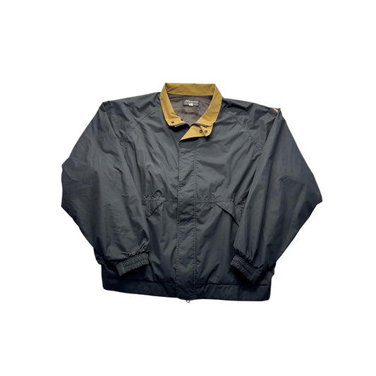 Mizuno XXL Black & Tan Performance Wear Jacket 100% Polyester Lightweight #9772