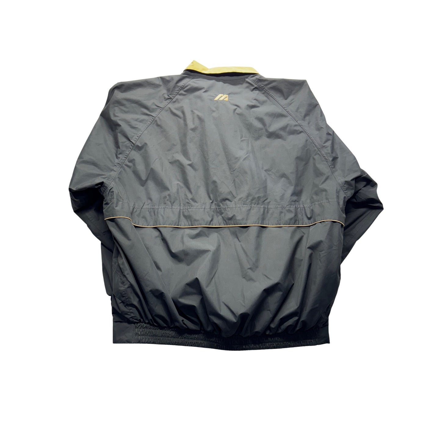 Mizuno XXL Black & Tan Performance Wear Jacket 100% Polyester Lightweight #9772