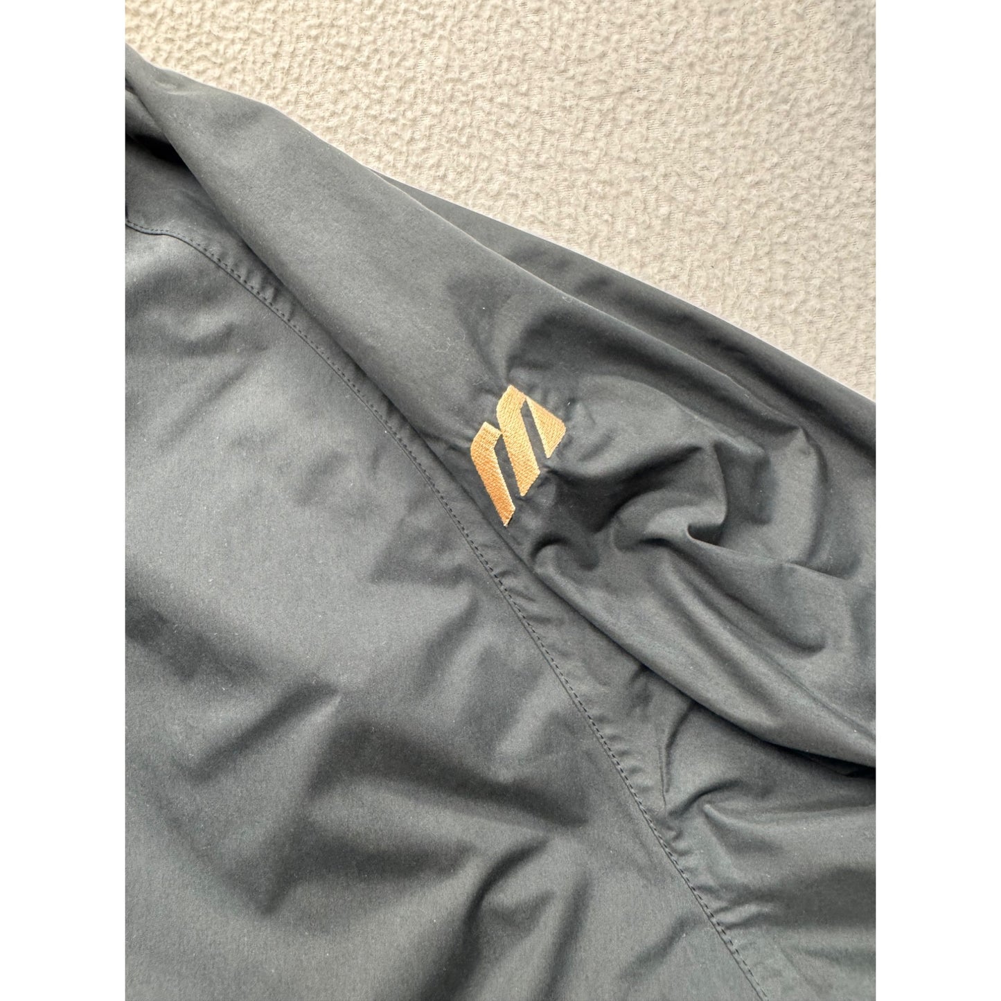 Mizuno XXL Black & Tan Performance Wear Jacket 100% Polyester Lightweight #9772