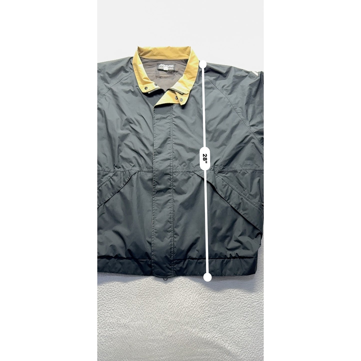 Mizuno XXL Black & Tan Performance Wear Jacket 100% Polyester Lightweight #9772