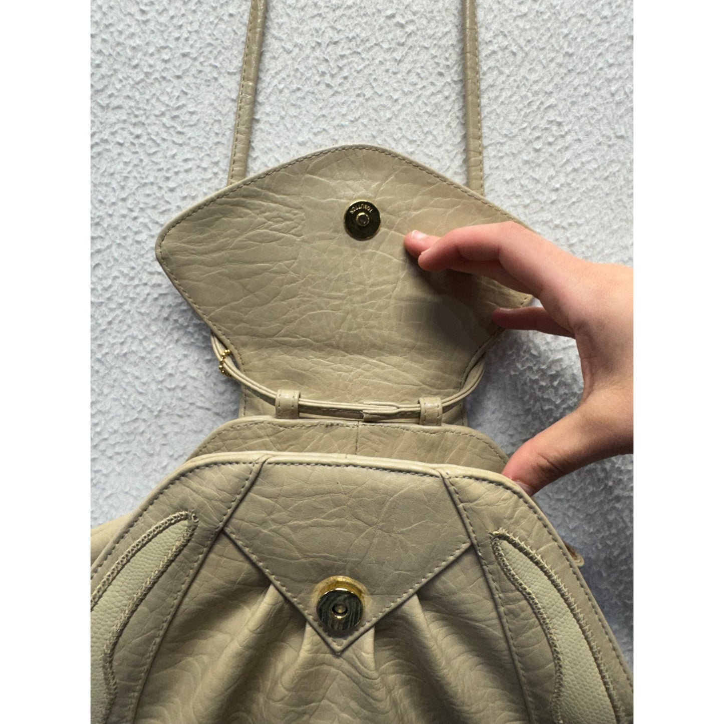 Vintage Sylvia Faux Leather Shoulder Bag With Snake Embossed Flap #9394