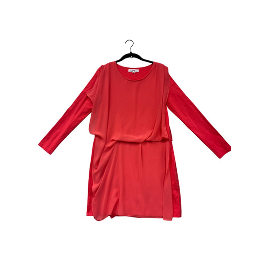 Red Ginkoo Womens Long Sleeve Layered Dress Size 36 #41A
