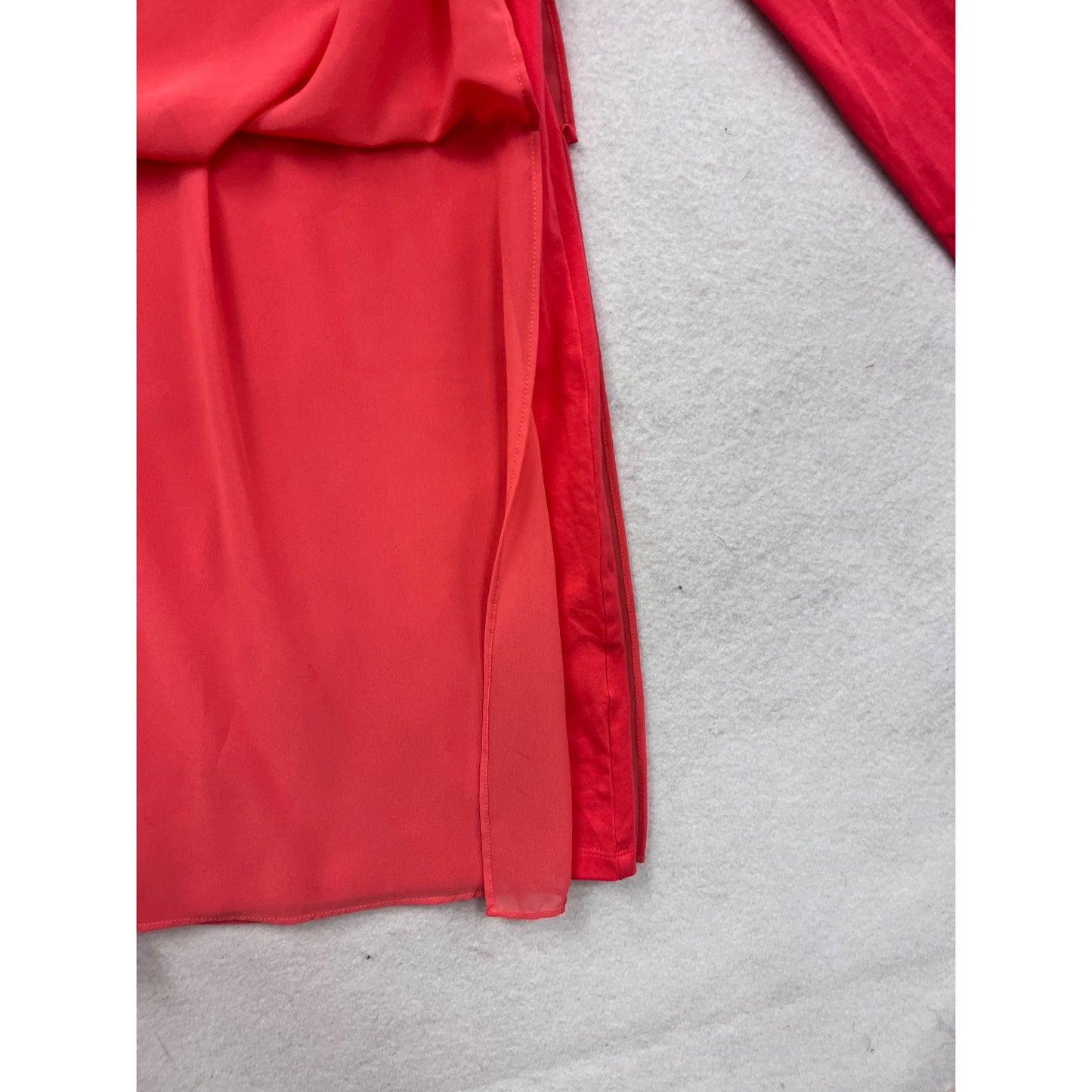 Red Ginkoo Womens Long Sleeve Layered Dress Size 36 #41A