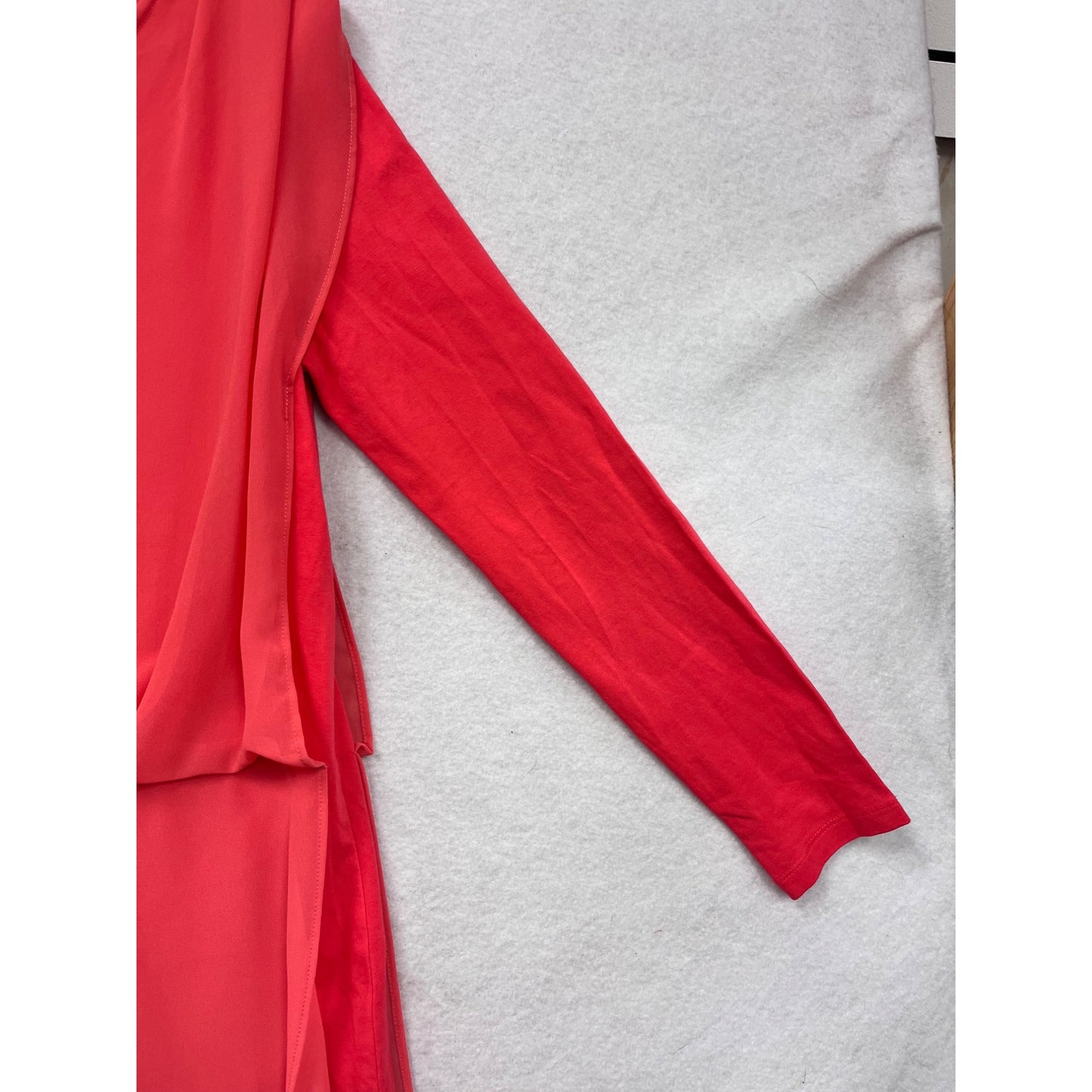 Red Ginkoo Womens Long Sleeve Layered Dress Size 36 #41A