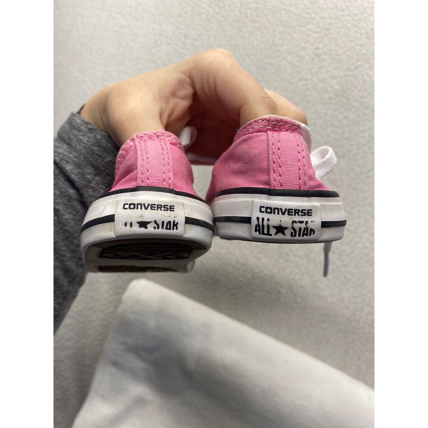 Converse Toddler Size 8 Pink Canvas All Star Low Top Sneakers #7122