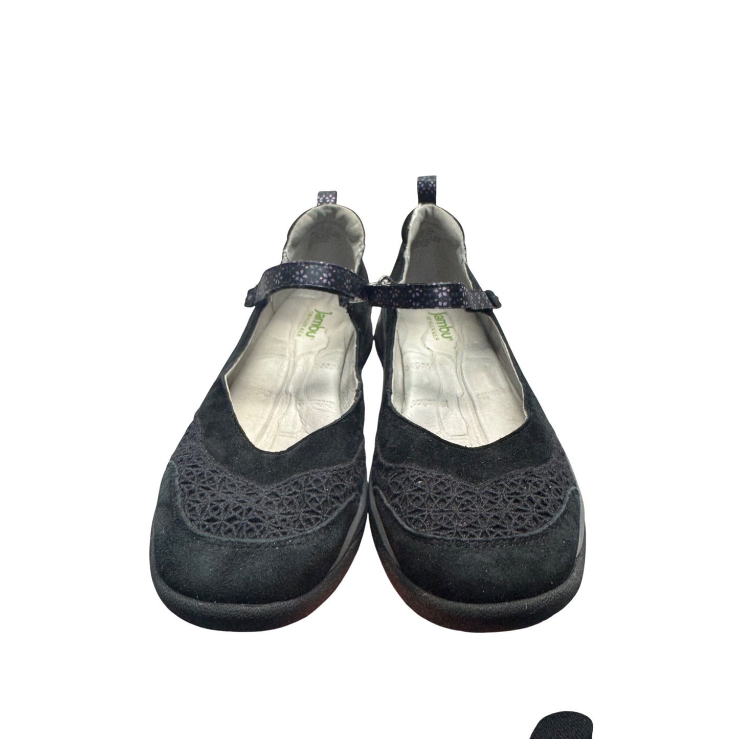 Jambu Black Suede Mary Jane Shoes W/ Memory Foam Insoles Size 8 #9470