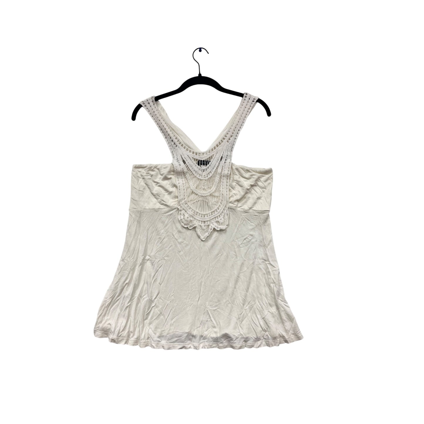 White Venus Crochet Racerback Tank Top #691A