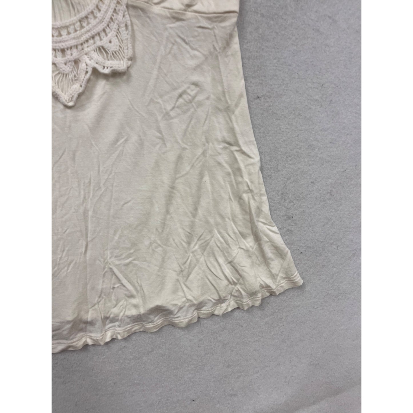 White Venus Crochet Racerback Tank Top #691A
