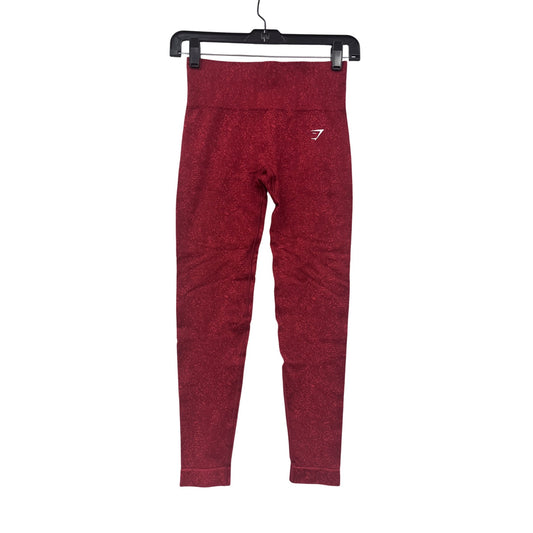 Gymshark Womens Red High-Waisted Seamless Leggings Size S #6823