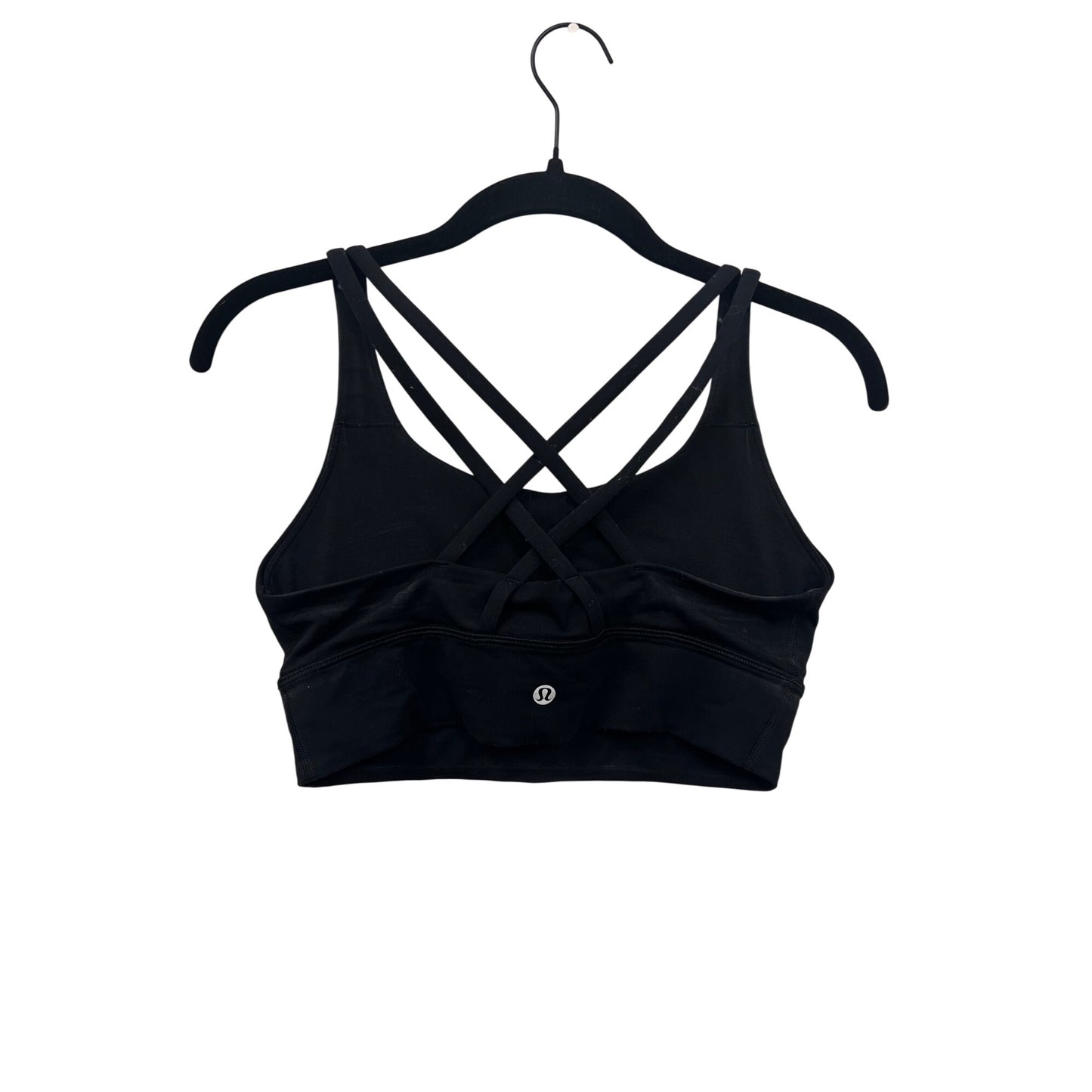 Lululemon Size 6 Womens Black Cross Back Sports Bra #8175