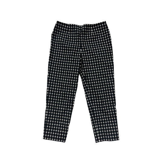 Carlisle Womens Black & White Checkered Pants Size 10 Cotton Stretch Slim Fit Casual Style #6854