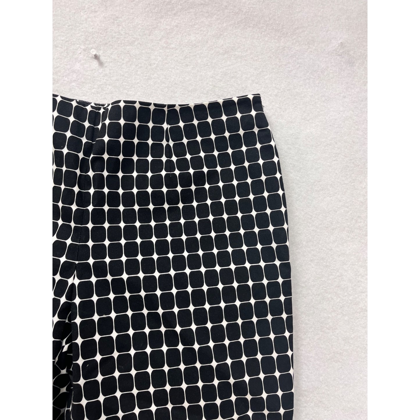 Carlisle Womens Black & White Checkered Pants Size 10 Cotton Stretch Slim Fit Casual Style #6854