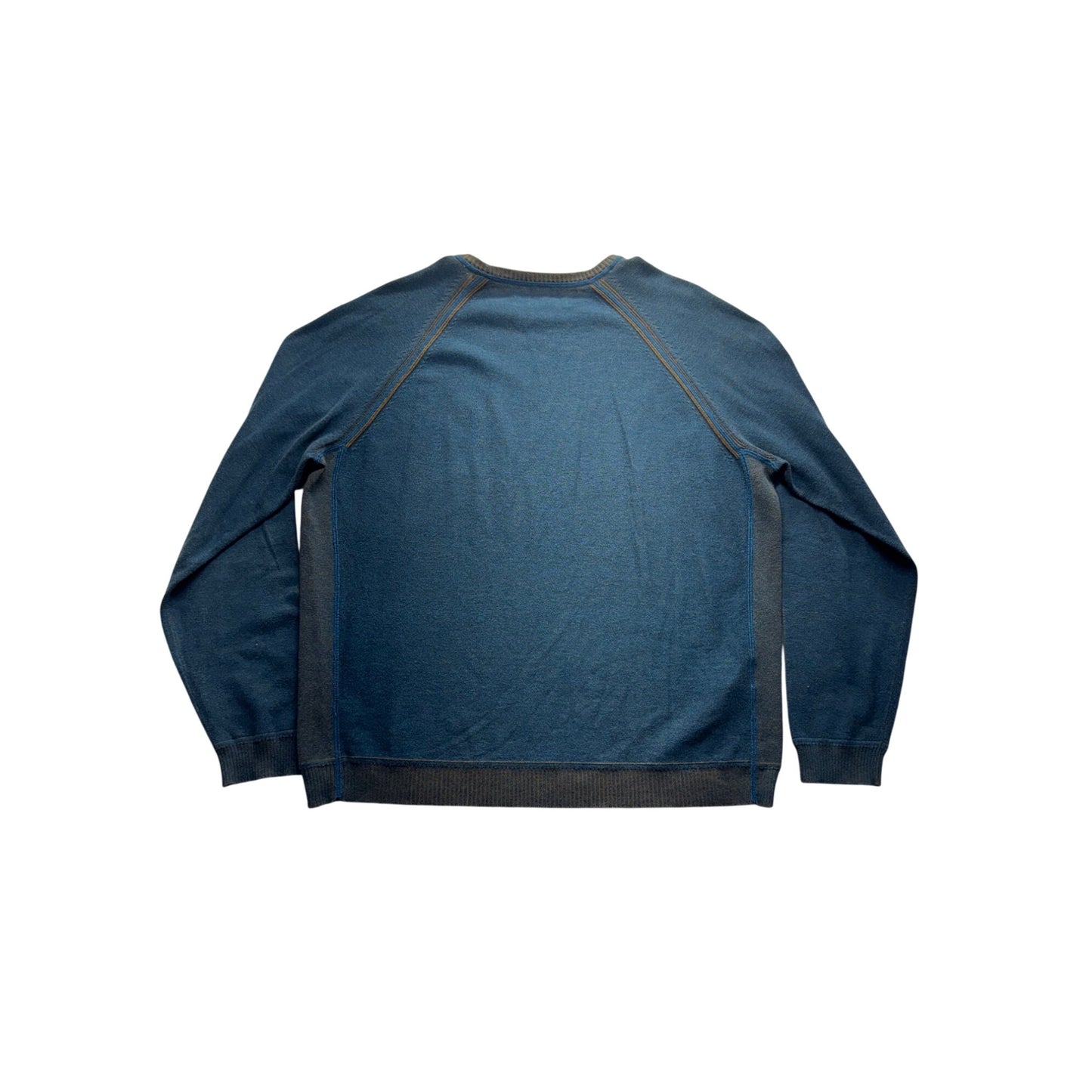 Tommy Bahama Mens Blue Cotton Crewneck Sweater Large #7877