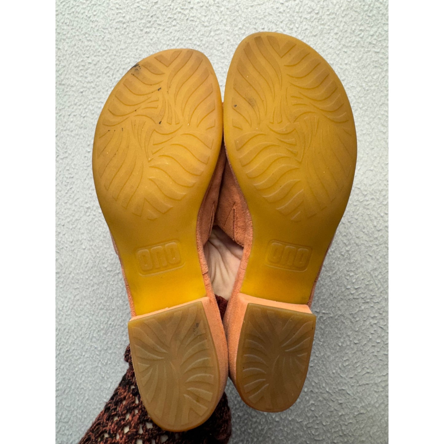 Ono Suede Block Heel Slide Sandals Size 6 Terracotta #343B