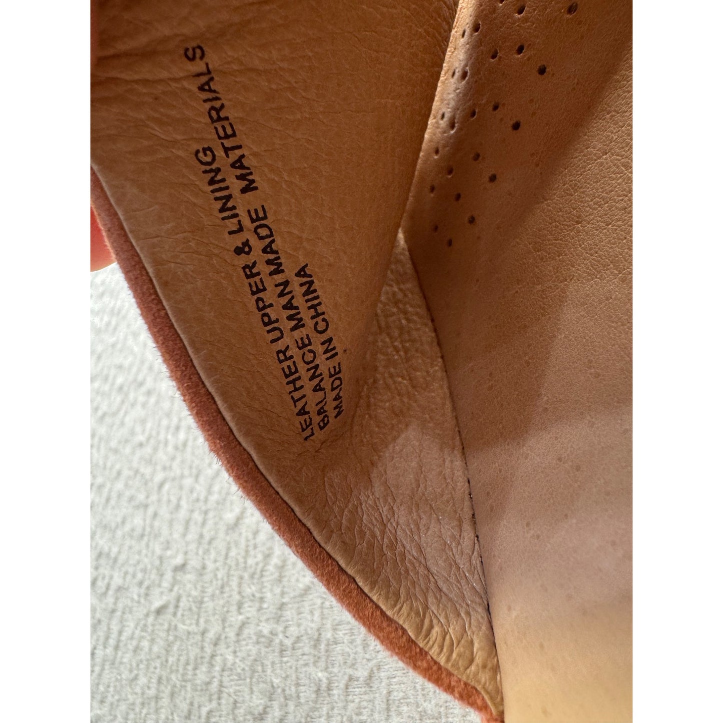 Ono Suede Block Heel Slide Sandals Size 6 Terracotta #343B