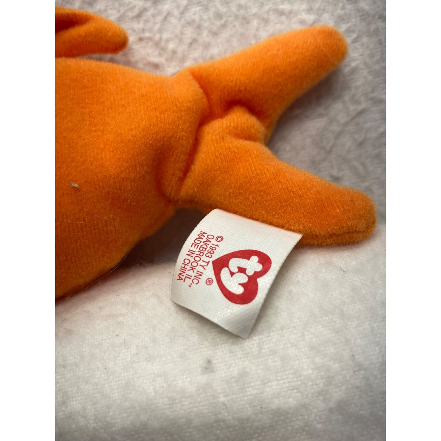Ty Beanie Babies Original Goldie Fish & Mini Goldie Plush Set #7390