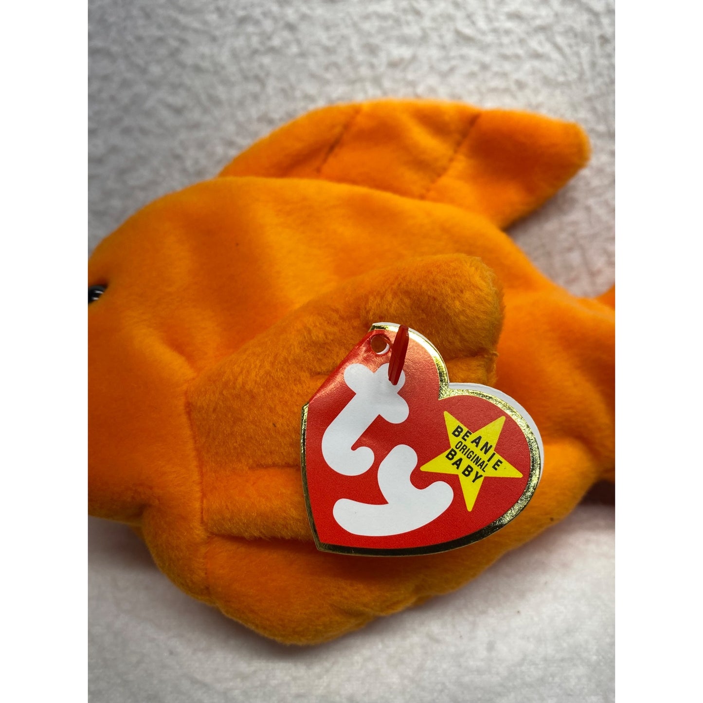 Ty Beanie Babies Original Goldie Fish & Mini Goldie Plush Set #7390