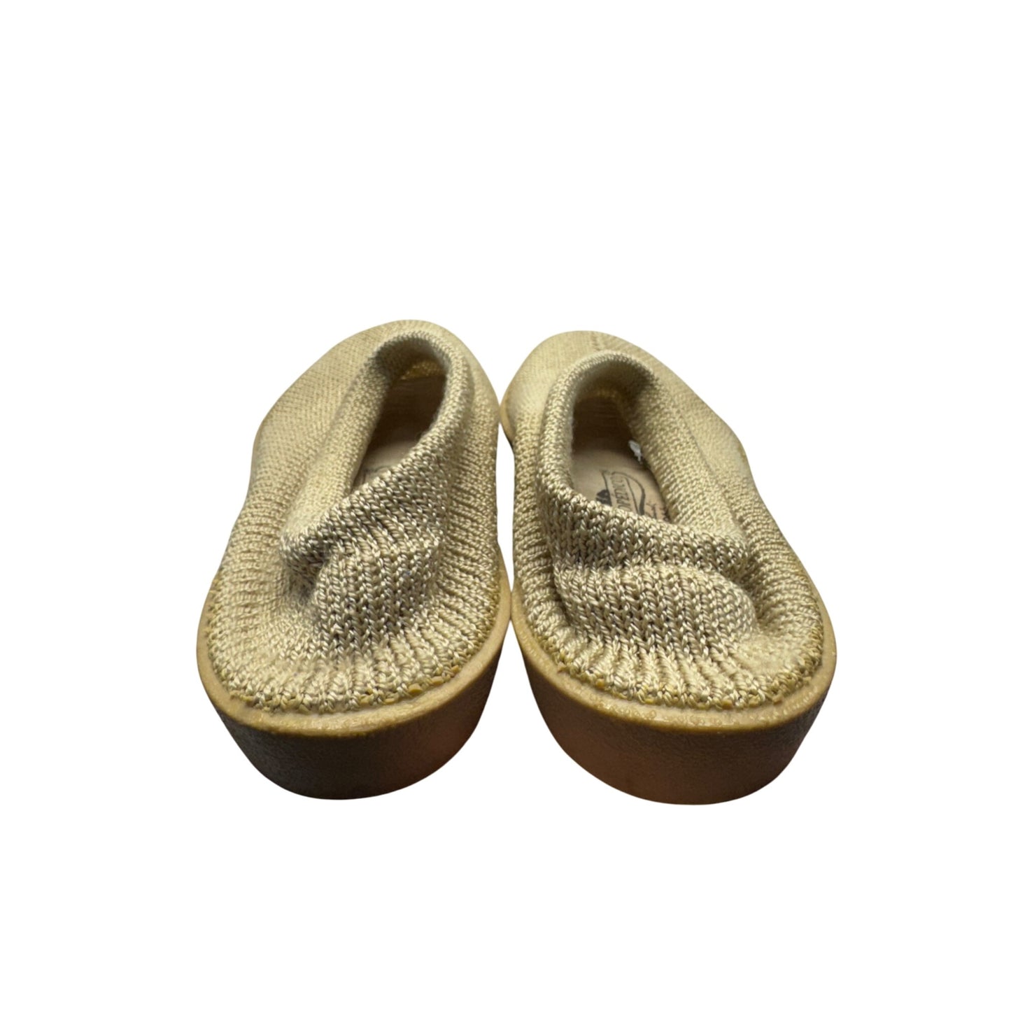 Arcopedico Beige Knit Slip-On Shoes With Rubber Sole Size 38 #9398