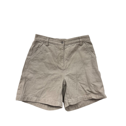 Christopher & Banks Womens Khaki Cotton Cargo Shorts Size 6 #6392