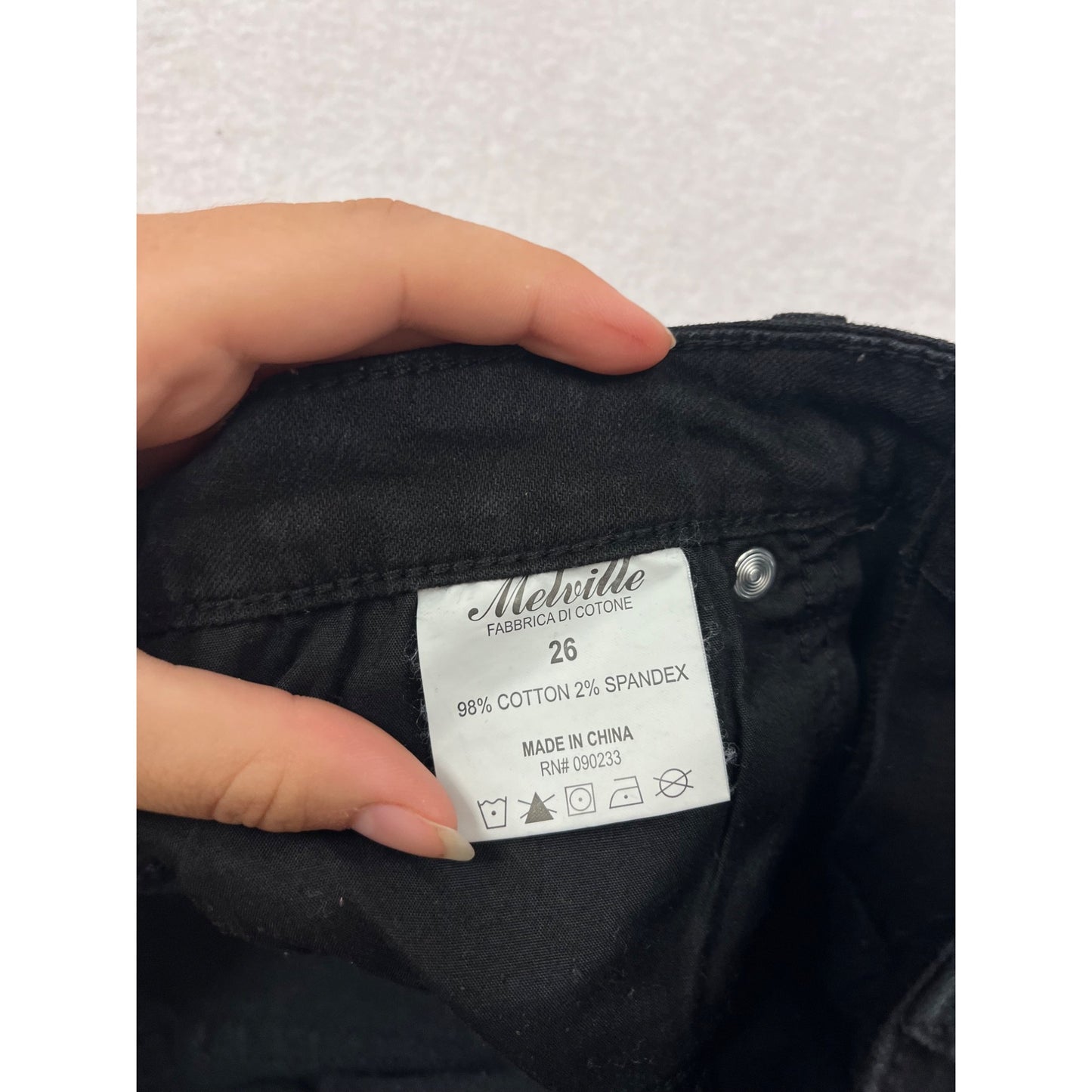 Black High-Waisted Skinny Jeans With Raw Hem Size 26 By Brandy Melville #161A
