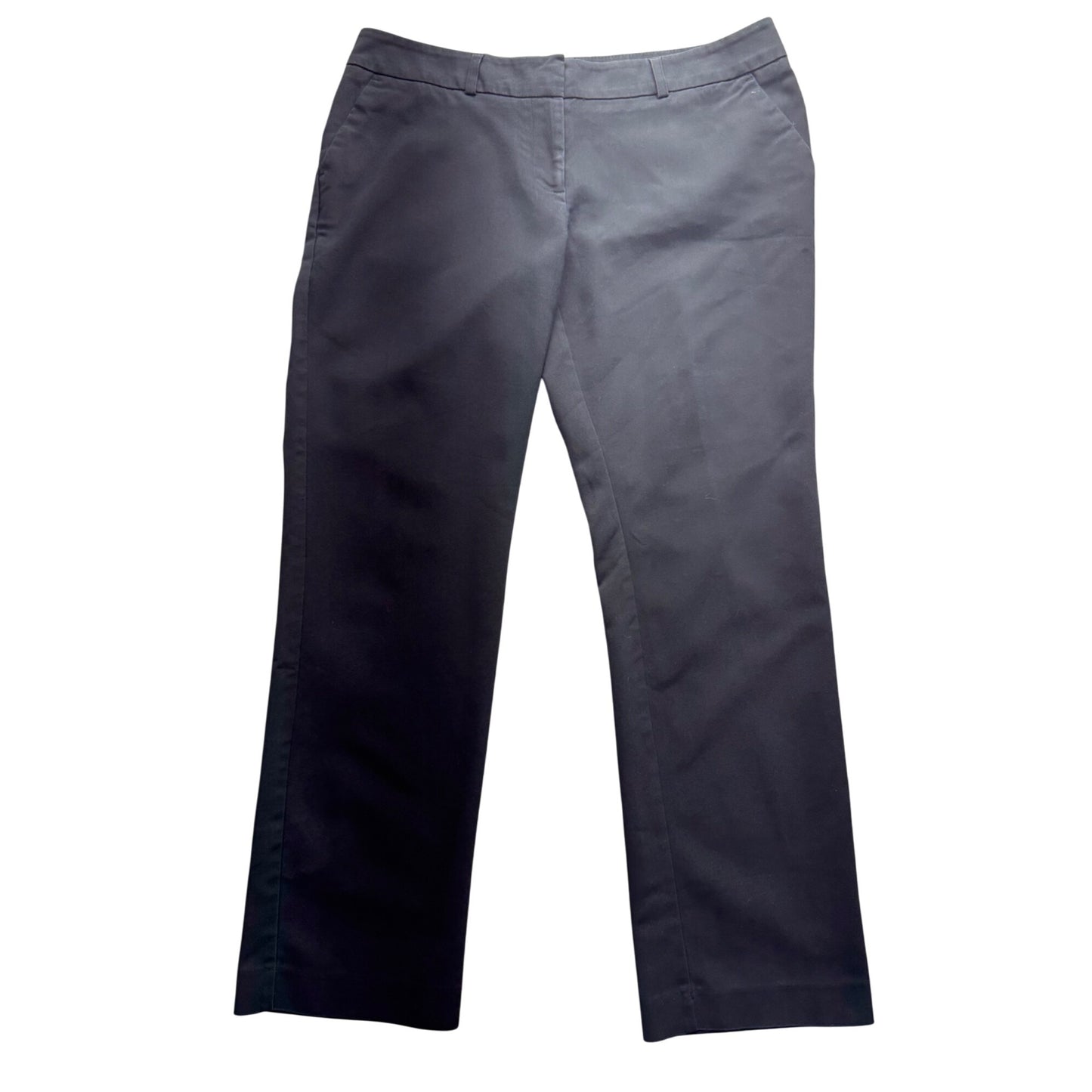 Apt. 9 Torie Black Straight-Leg Pants Size 12 Cotton-Blend 449B