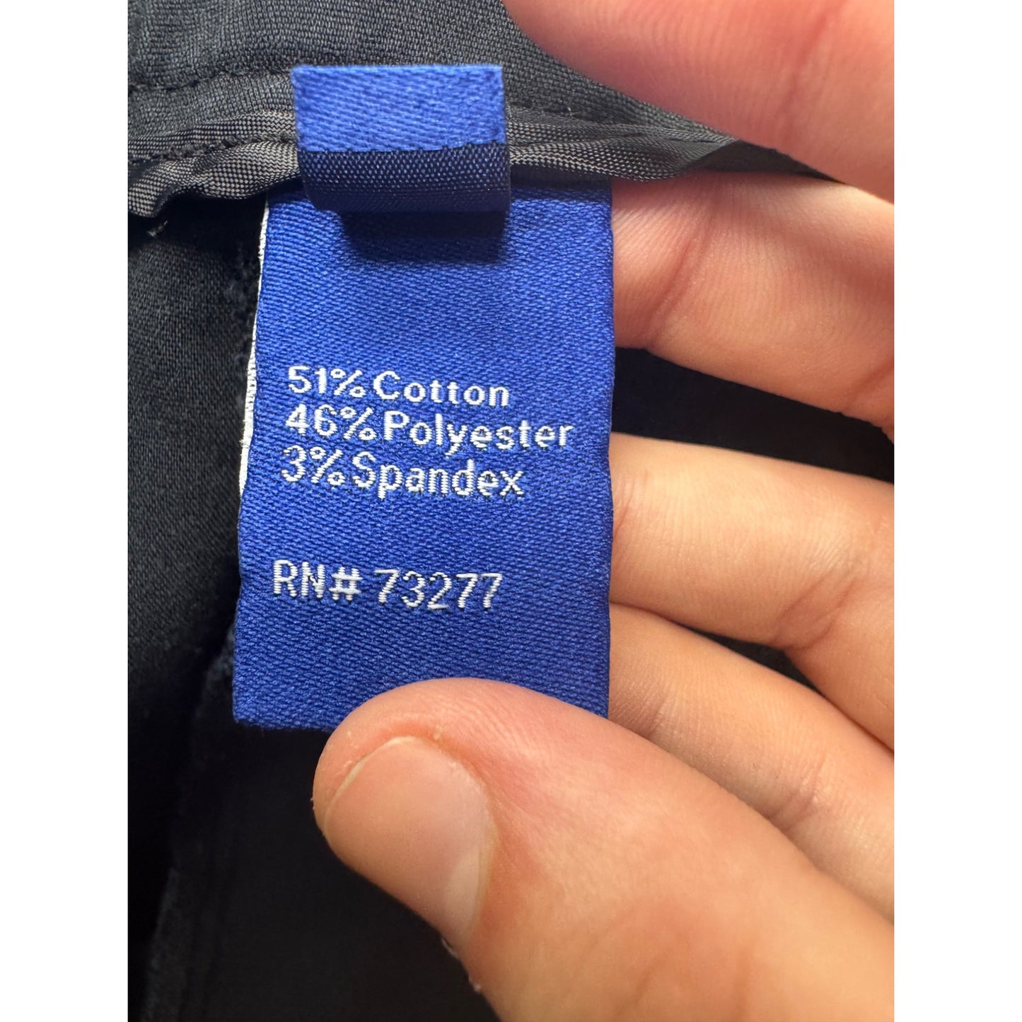 Apt. 9 Torie Black Straight-Leg Pants Size 12 Cotton-Blend 449B