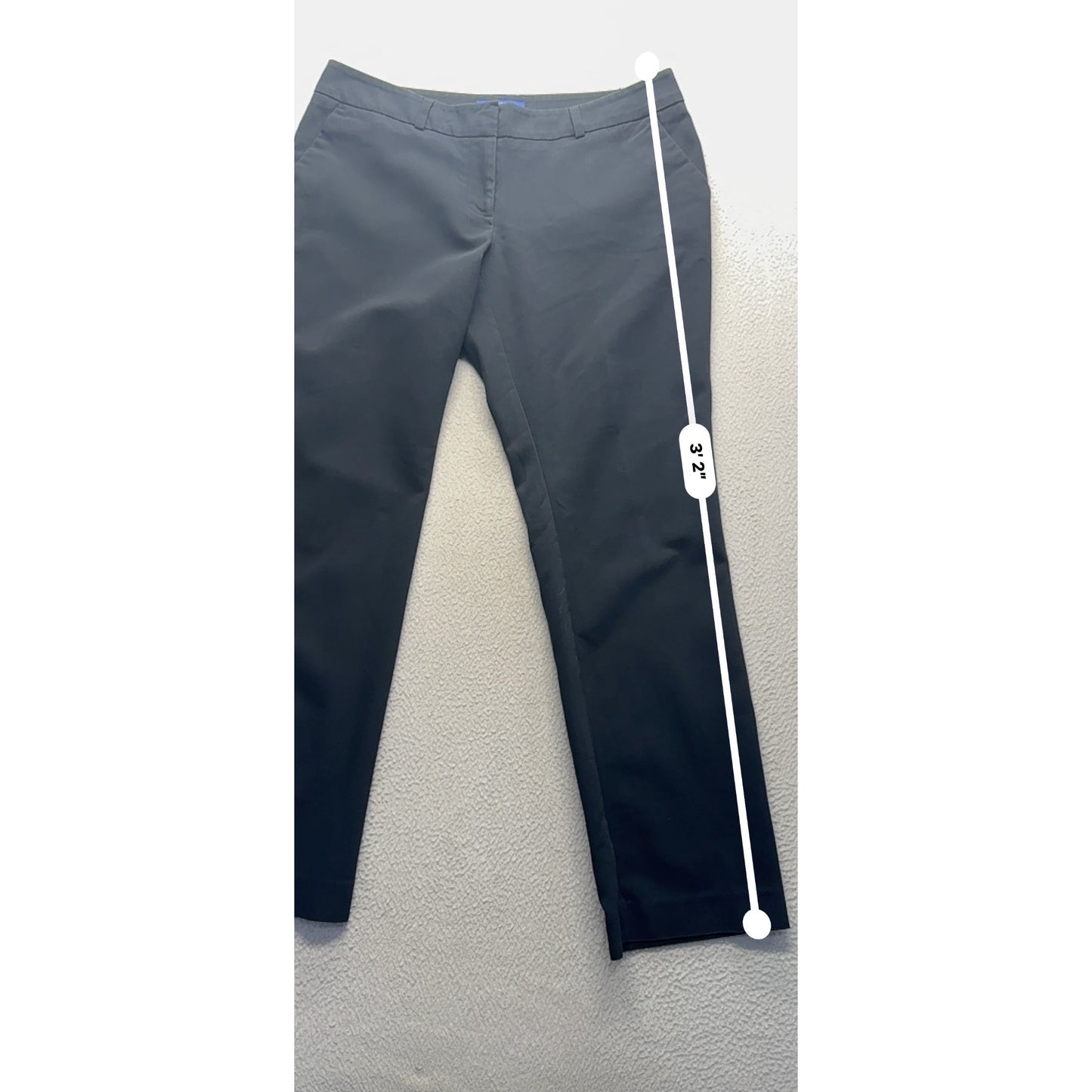 Apt. 9 Torie Black Straight-Leg Pants Size 12 Cotton-Blend 449B
