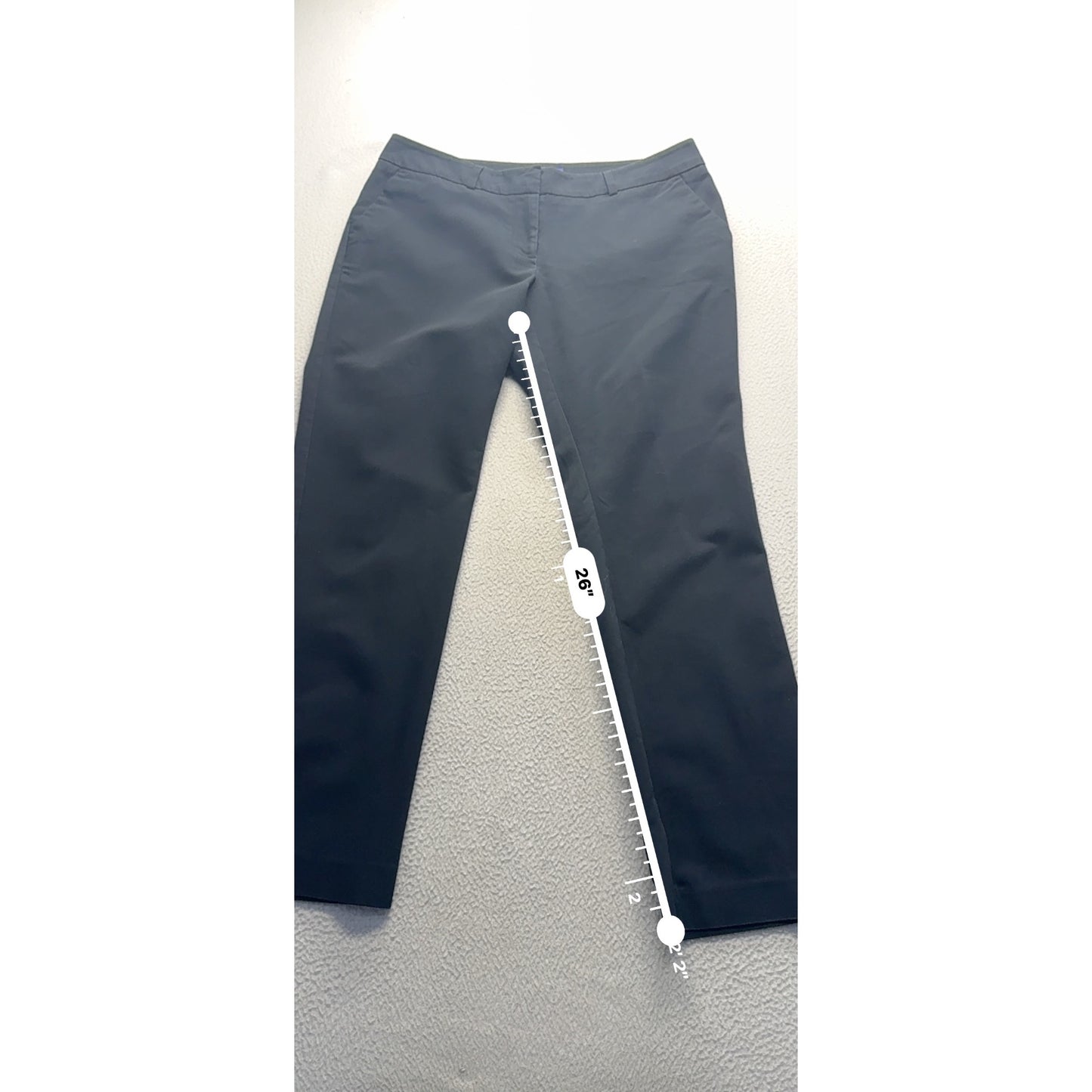 Apt. 9 Torie Black Straight-Leg Pants Size 12 Cotton-Blend 449B