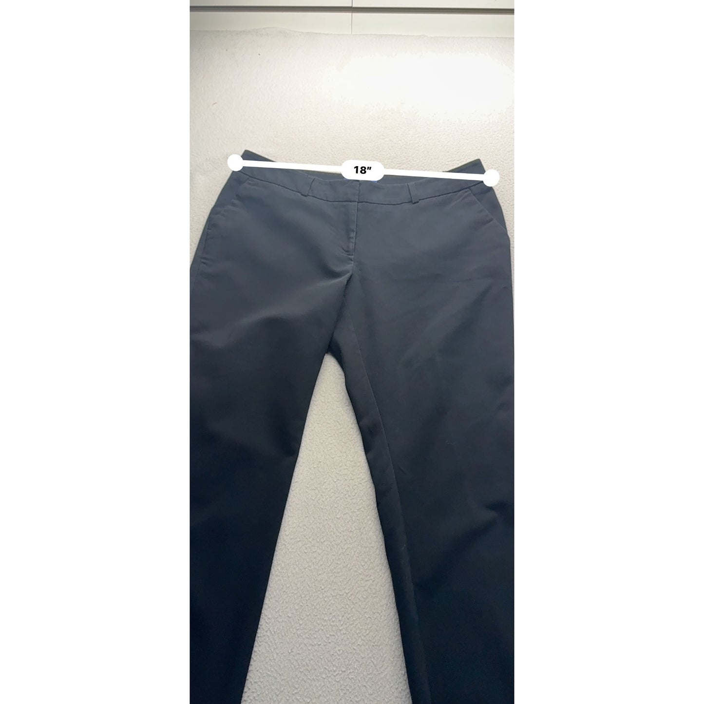 Apt. 9 Torie Black Straight-Leg Pants Size 12 Cotton-Blend 449B