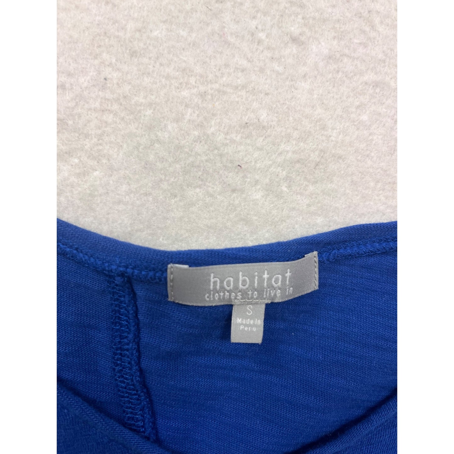 Habitat Womens V-Neck Long Sleeve Blue Top S #378A