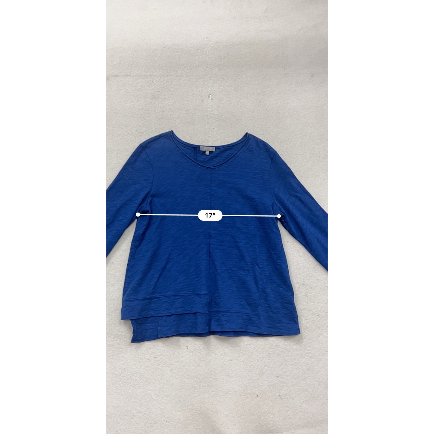 Habitat Womens V-Neck Long Sleeve Blue Top S #378A