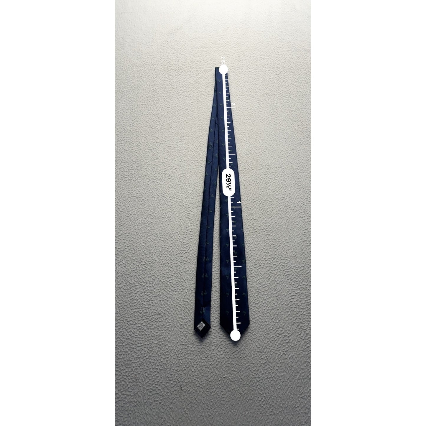 Sprezza Navy Blue Tie With Green Palm Tree Embroidery #9111