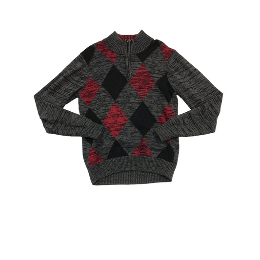 Men’s Diamond Patterned Quarter-Zip