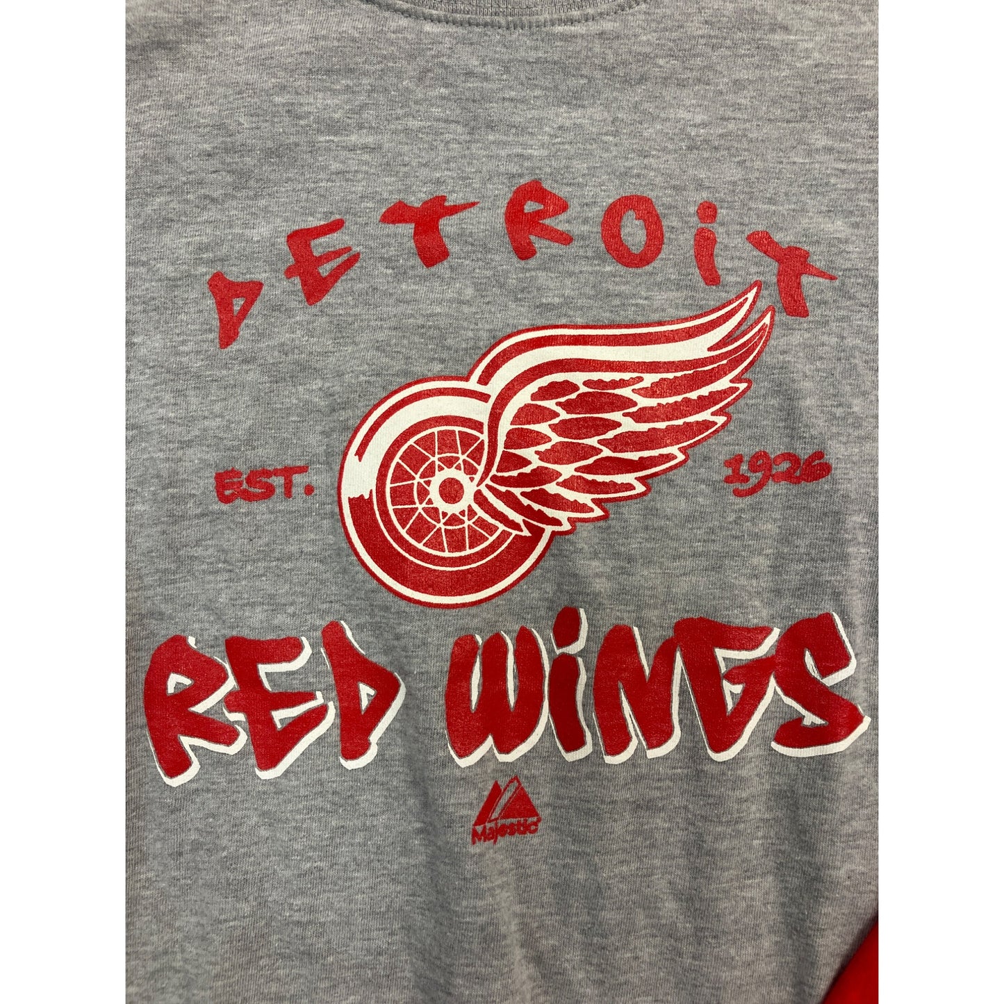 Majestic Detroit Ref Wings Long Sleeve