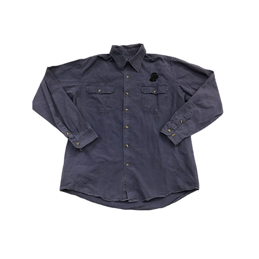 Mens Vintage Embroidered Lab Button-Down