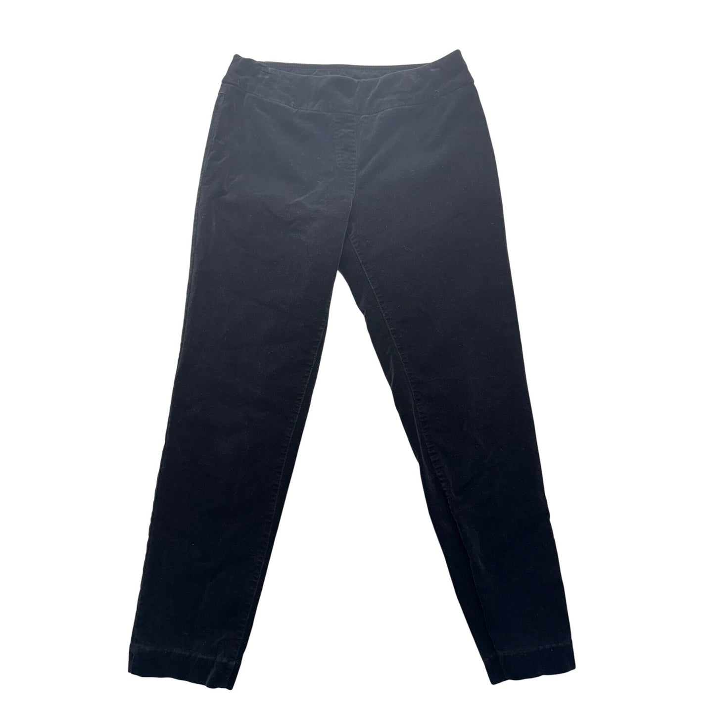 Slim-Sation Black Corduroy Pants Size 10 Stretch Cotton Elastic Waist #9273