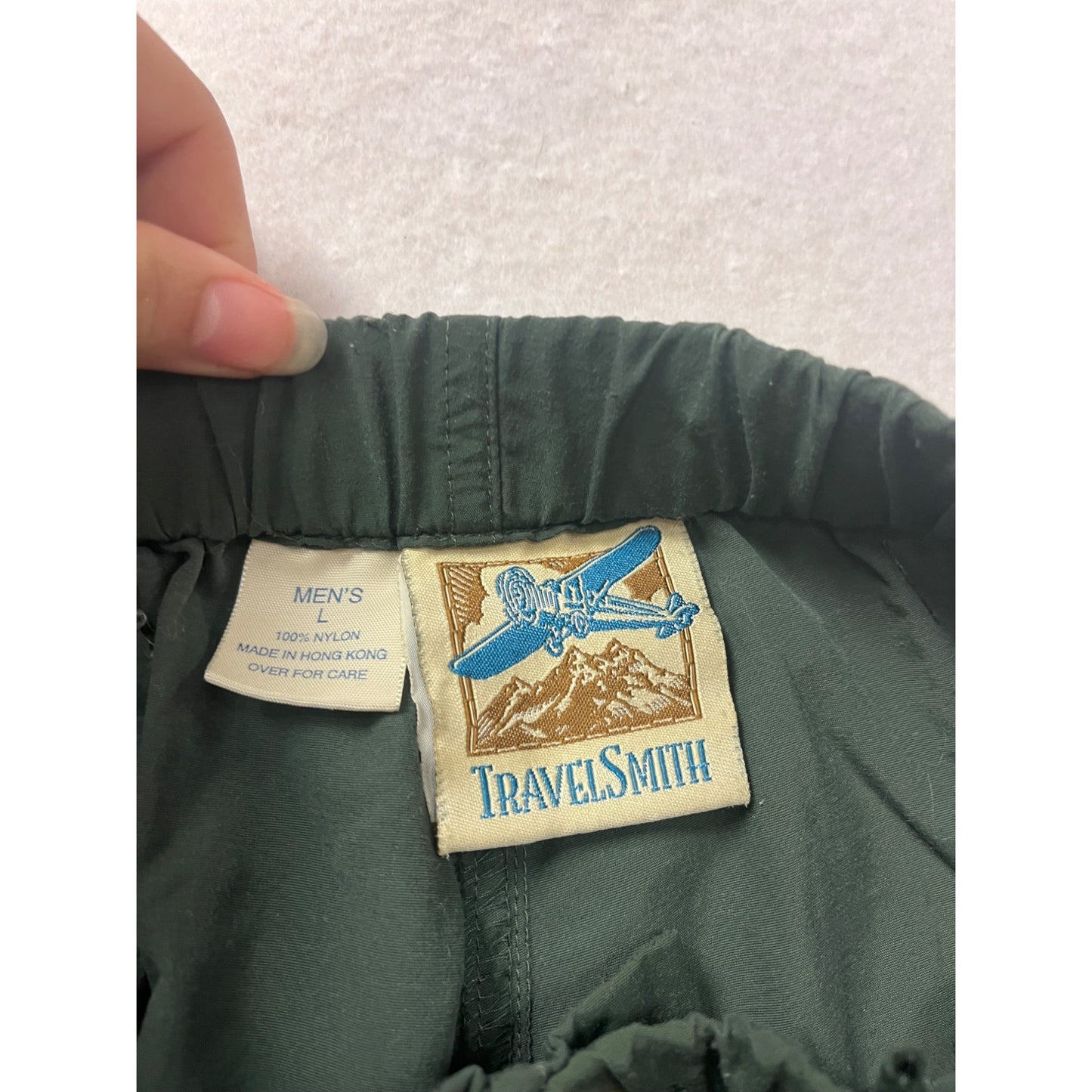 Travelsmith Green Nylon Outdoor Pants Size L #282A