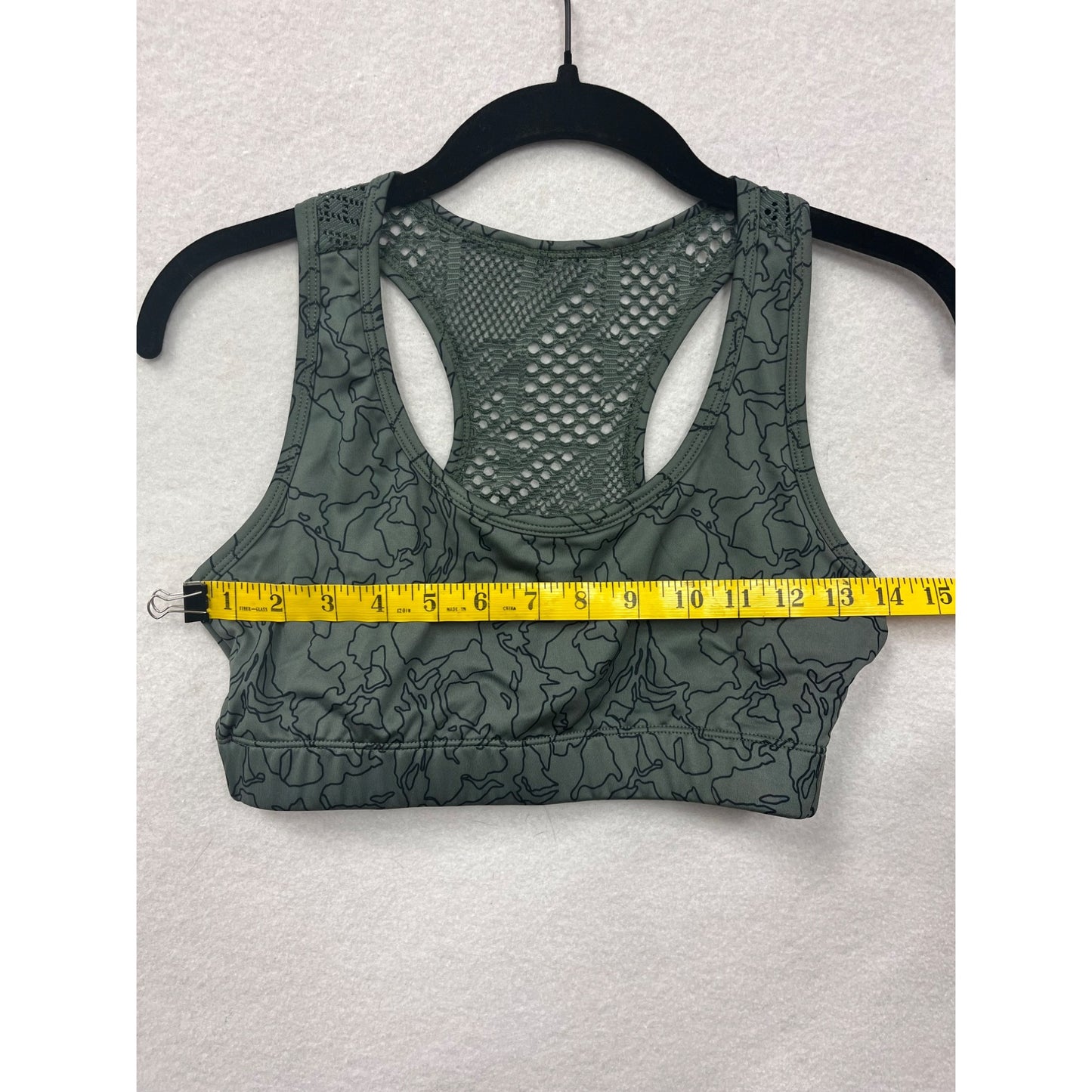 Women’s Zyia Active Green Camouflage Sports Bra #2919